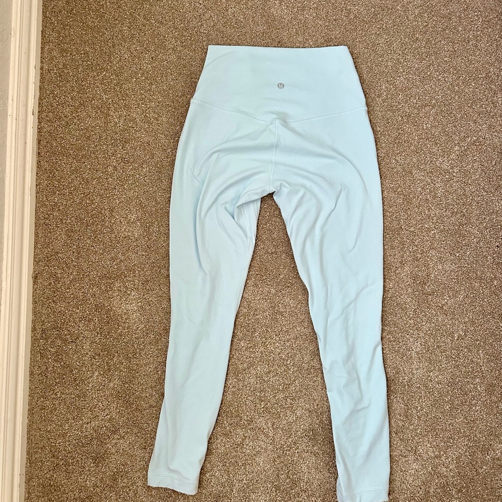 Lululemon Light Blue High-Waisted Capri Leggings